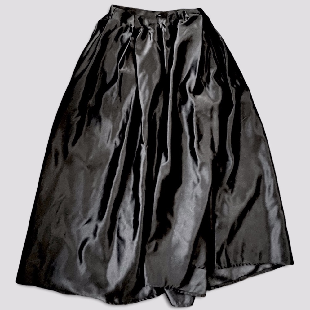 Black Maxi Pleated Evening Skirt Sz M